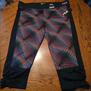 Fila NEW Womens Multicolor Patterned Leggings NEW Sz 1X